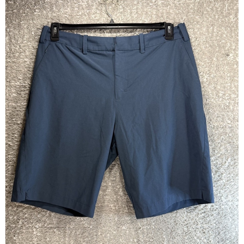 Coolibar Mens Trek Hybrid Shorts 38 Blue Sun Protection UPF 50 Outdoor Casual